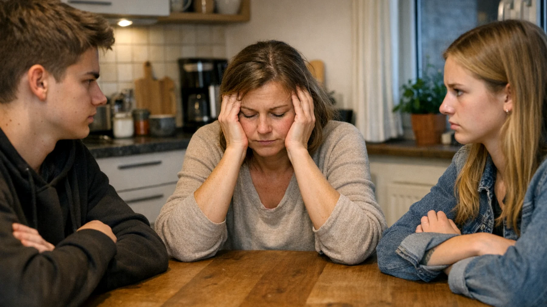 Eine Mutter erlebt wiederkehrende Konflikte mit ihren Jugendlichen über Hausregeln und Grenzen. Die Jugendlichen stellen ständig die festgelegten Regeln in Frage – wie Ausgehzeiten, Hausaufgabenpflichten oder Handy-Nutzungszeiten – und reagieren mit Widerstand, Diskussionen oder offenem Ungehorsam. Die Mutter fühlt sich nicht respektiert und weiß nicht, wie sie Autorität und Verständnis gleichzeitig ausüben kann, ohne die Beziehung zu belasten."