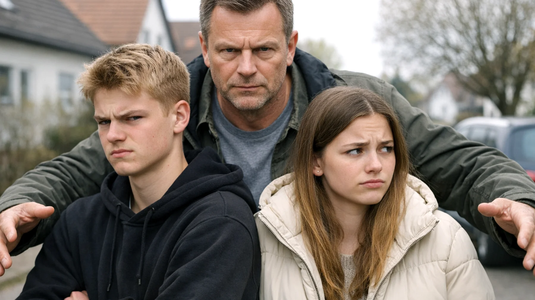 Der Vater neigt dazu, seine jugendlichen Kinder übermäßig zu beschützen, indem er ihre Entscheidungen kontrolliert, ihre Unabhängigkeit einschränkt und sie vor normalen Risiken des Lebens bewahren möchte. Dies führt dazu, dass die Jugendlichen sich erstickt fühlen, gegen die väterliche Kontrolle rebellieren oder im Gegenteil unsicher und unfähig werden, eigenständige Entscheidungen zu treffen."